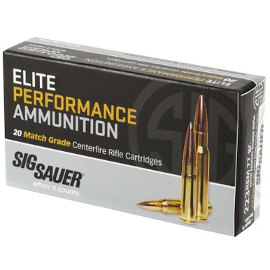 Sig Sauer Elite Match Grade 223 77 GR OTM 20 Rounds, E223M1-20