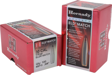 Hornady ELD  Match .30 Cal 178 gr Bullets-100cnt