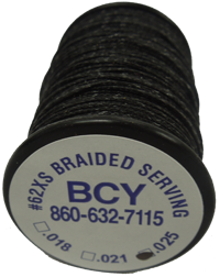 BCY 62XS Braided Center Serving Black .025 60 yds.