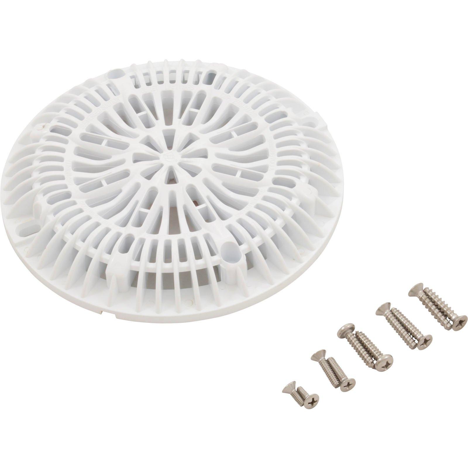 CMP - Galaxy Main Drain Cover 8" White with Screw Kit