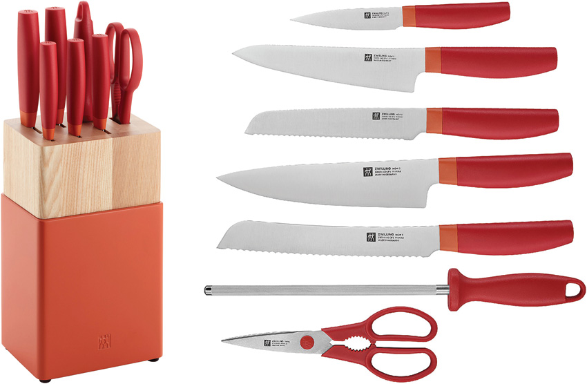 ZWILLING J.A. HENCKELS Now S 8 piece Block Knife Set Orange - HEN33421000