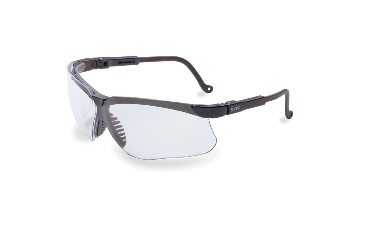 Uvex Genesis Black Frame Clear Lens HydroShield Anti-Fog Coating - HL-S3200HS