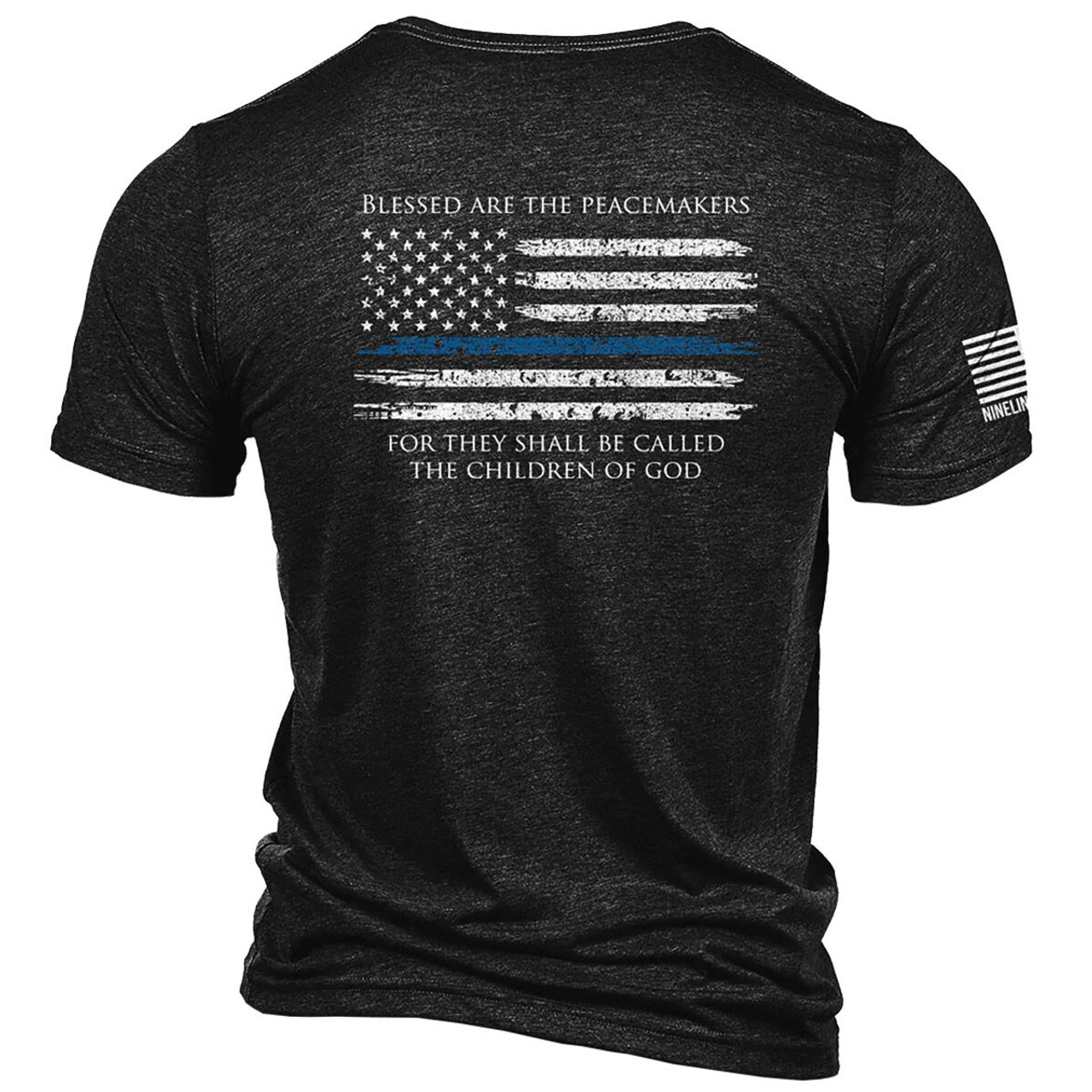 Nine Line Apparel Men's Thin Blue Line Triblend Short-Sleeve Shirt