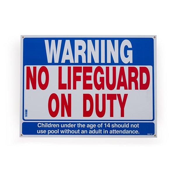 National Stock Sign - No Lifeguard on Duty Sign