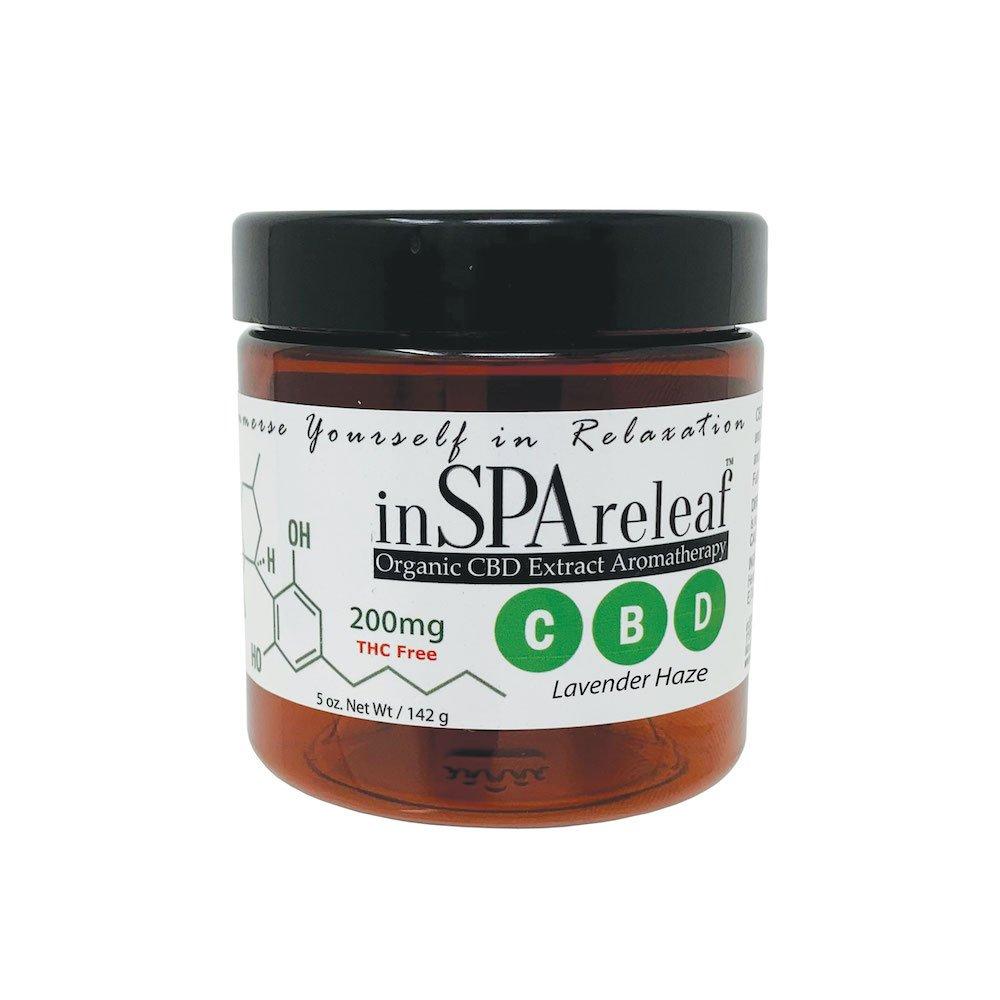 inSPAreleaf - Organic CBD Extract Aromatherapy 5oz Spa Crystals - Lavender Haze