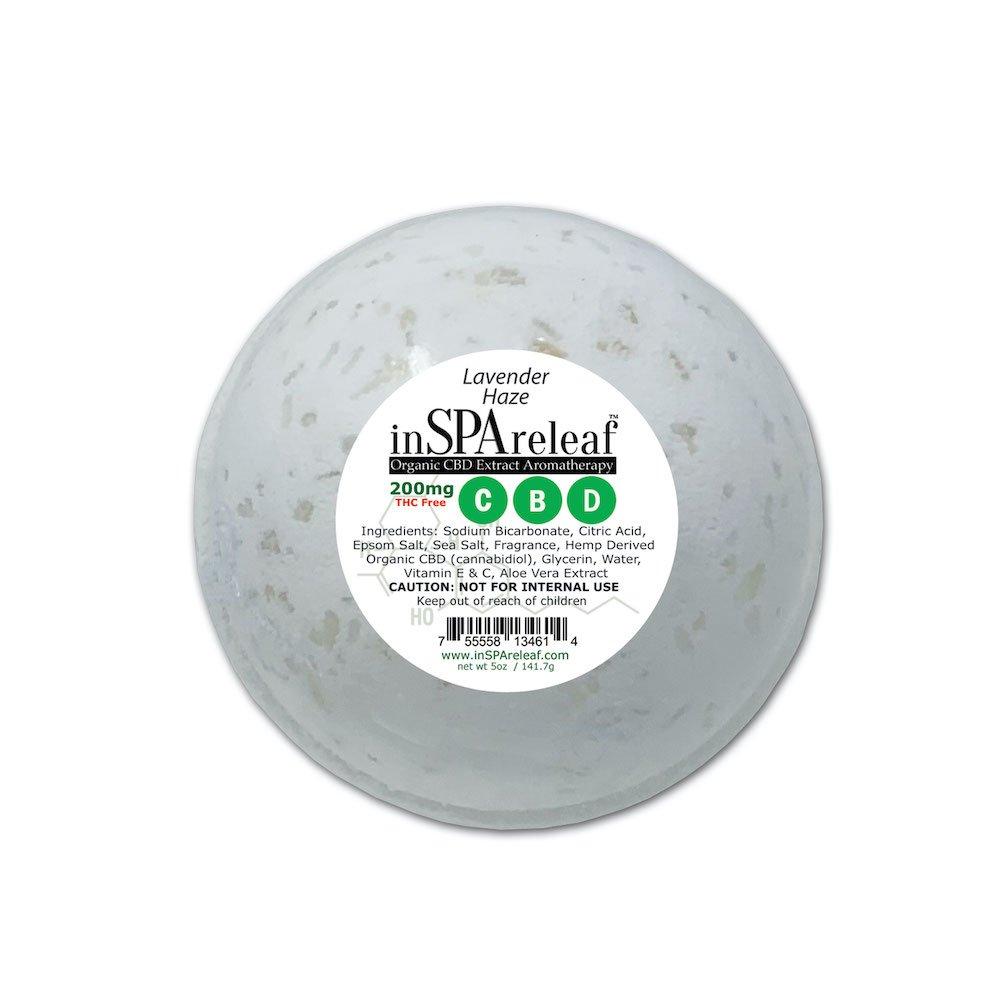 inSPAreleaf - Organic CBD Extract Aromatherapy Spa Bomb - Lavender Haze