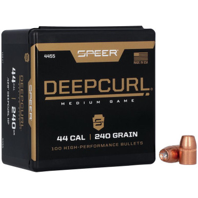 Speer Deep Curl Handgun Hunting 4455 .44 Cal 240 gr Hollow Point Bullets-100cnt