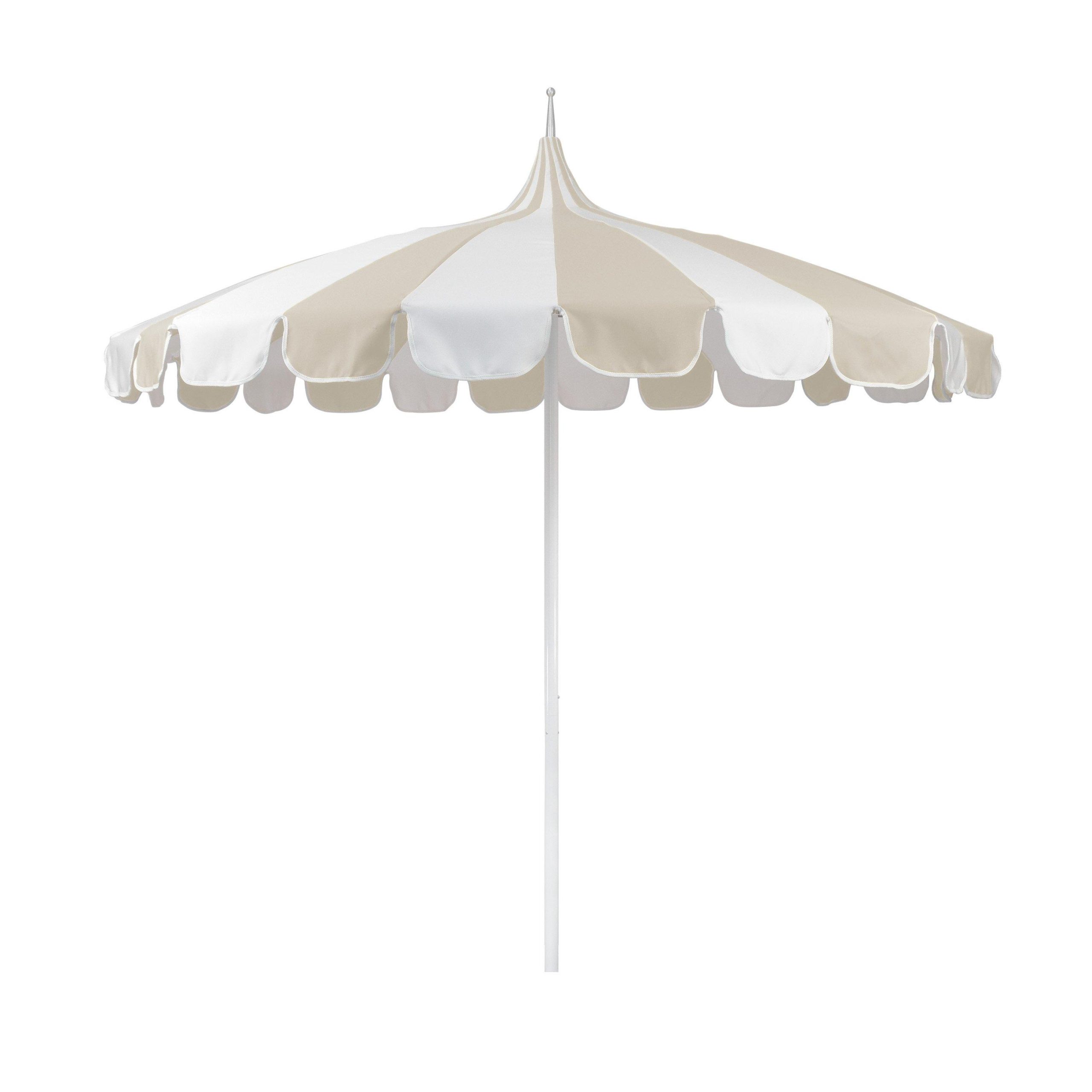 Vintage Pagoda Two-Tone 8.5' Umbrella, Natural