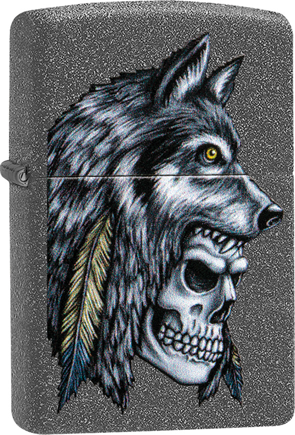 Zippo Wolf Skull Lighter - ZO09071