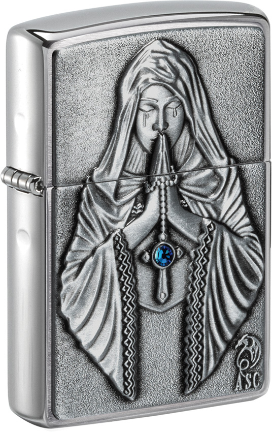 Zippo Praying Woman Emblem Lighter - ZO71283