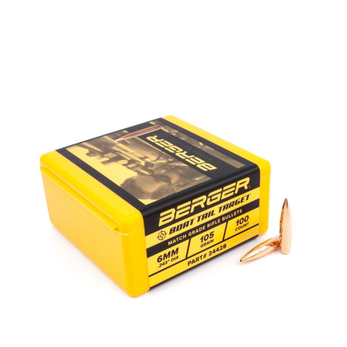 Berger Target Bullet 6mm 105 Gr BT 100/Box