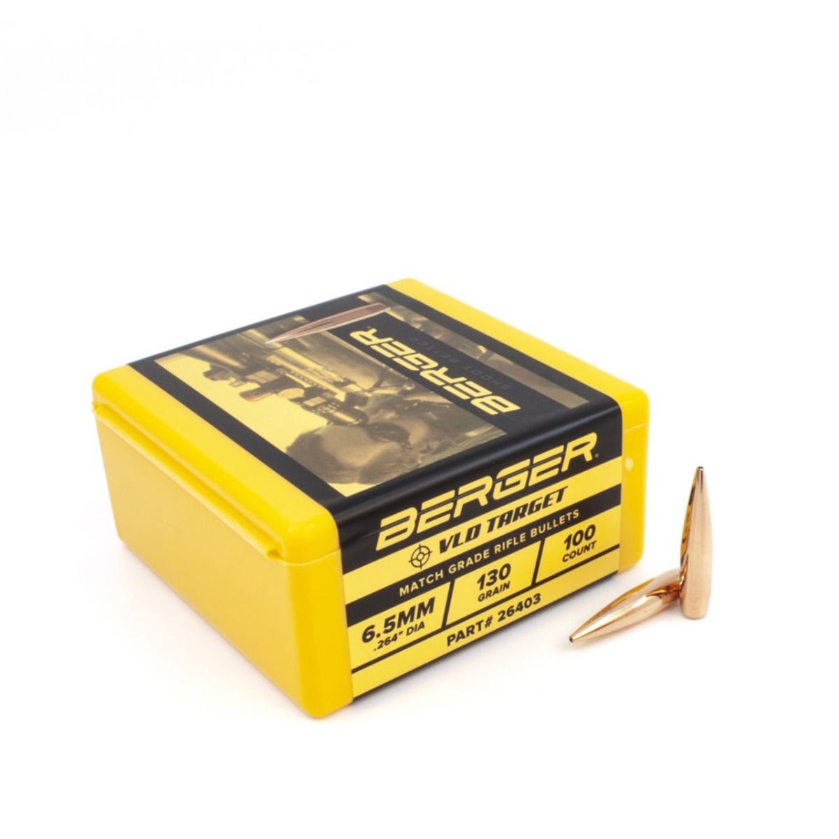 Berger Target Bullet 6.5mm 130 Gr VLD 100/Box