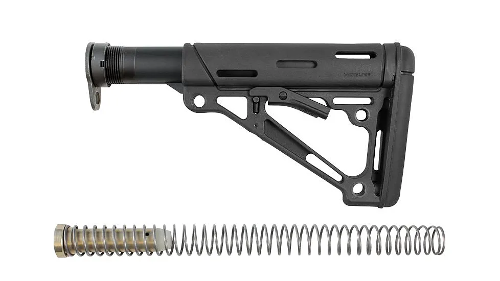 Hogue AR-15/M-16 Overmolded Collapsible Buttstock Assembly, w/Mil-Spec Buffer Tube, Hardware