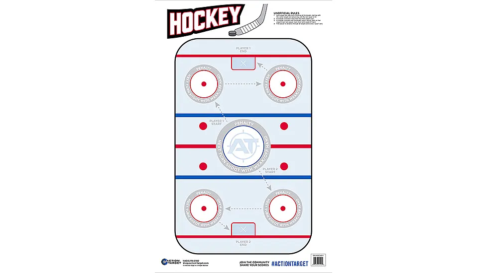 Action Target GS-HOCKEY-100100 BX Action Hockey Hanging Paper 23" X 35" Hock