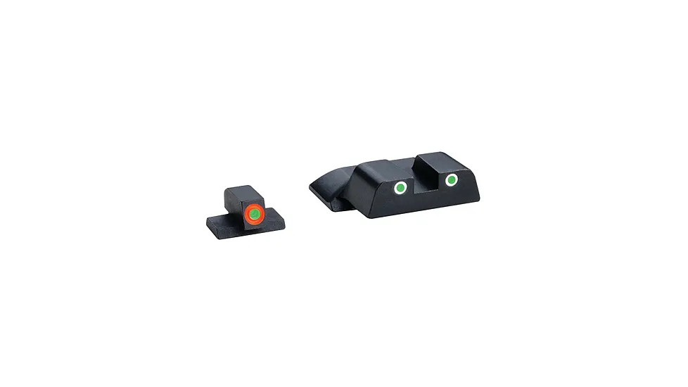 Ameriglo Tritium Front/Rear Combo Sights Green Dot White Outline Rear And Green Dot Orange Outline Front For S&W M&P Not Shield SW-247