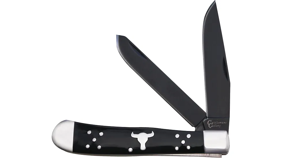 Cattleman'S Cutlery Black Angus Trapper Knife