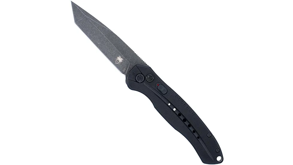 CobraTec Knives BLKDIABLOTNS Diablo Automatic 3.50" Folding Plain Black Stonewa