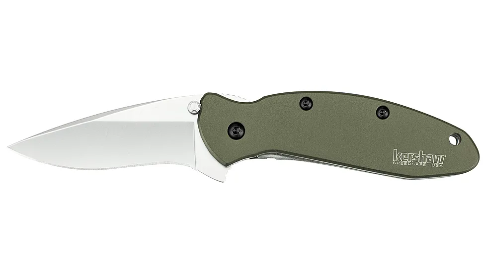 Kershaw Scallion Olive Assisted Folding Knife by Ken Onion