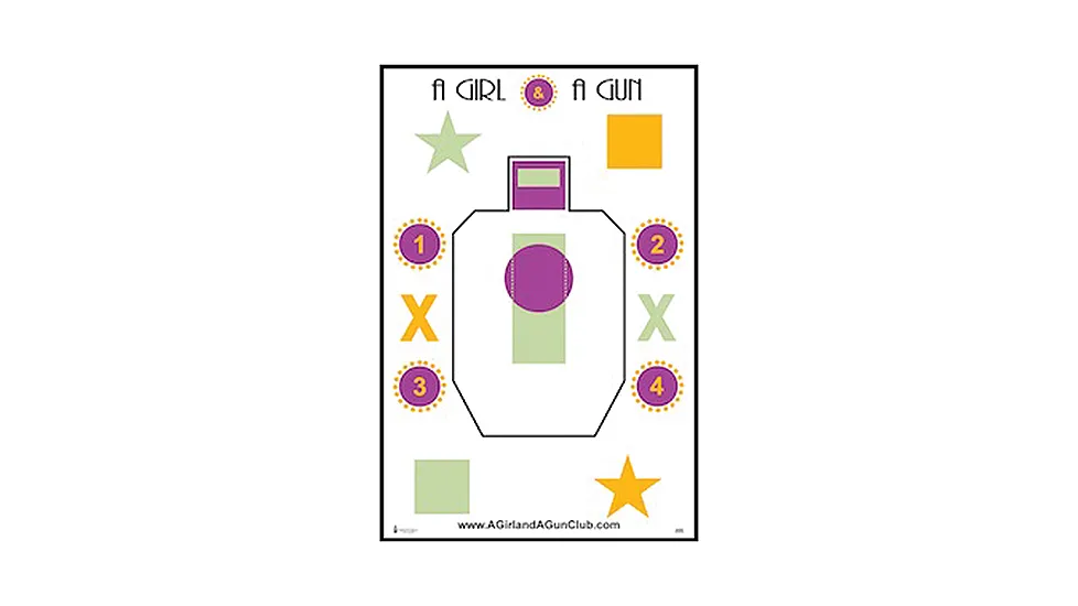 Action Target A Girl & A Gun Training Target, Pack of 100