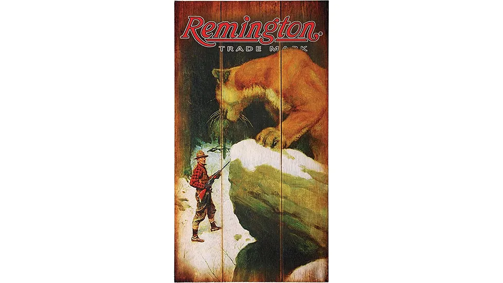 Remington Fair Game Cougar Wood Sign