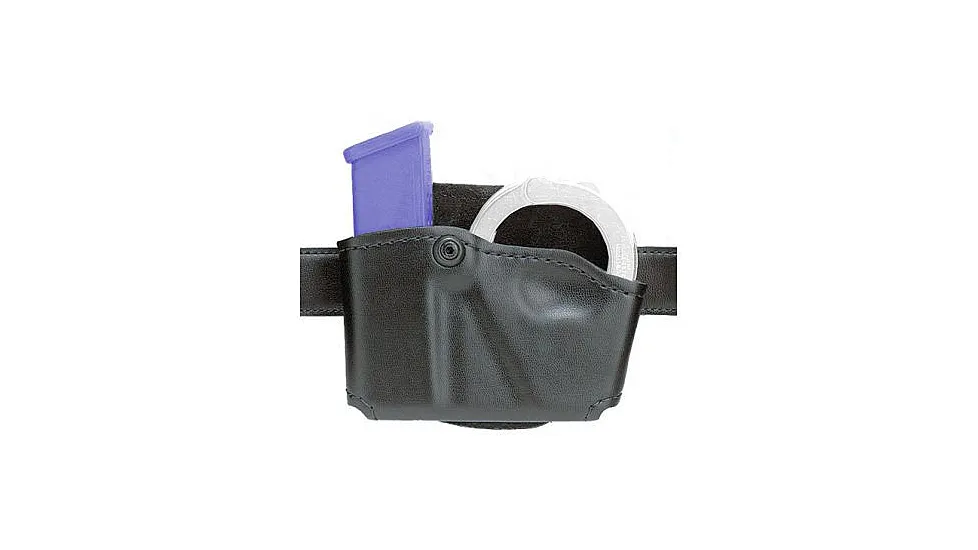 Safariland 573 Concealment Magazine Holder, Paddle, Single w/Cuff Pouch - STX Plain Black, Ambidextrous 573-76-411