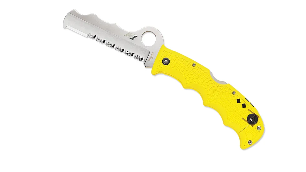 Spyderco Assist Salt Light Yellow Knife