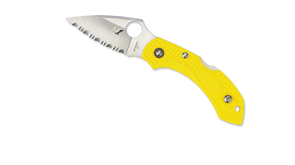 Spyderco Dragonfly 2 Salt Series Yellow FRN Handle 5.6in Folding Knife