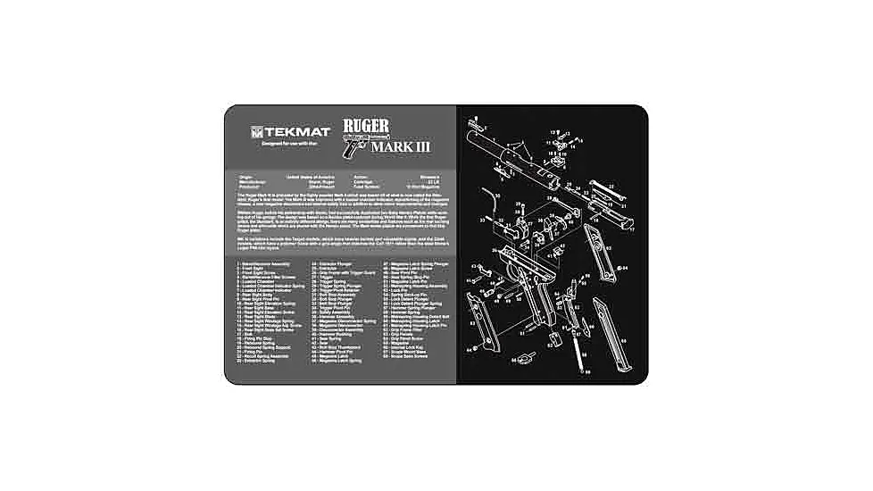 Tekmat Armorers 11inx17in Ruger Mark III Pistol Bench Mats
