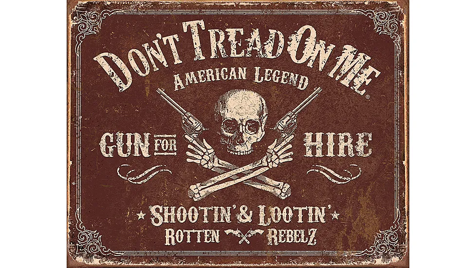 Tin Signs DTOM Gun for Hire Sign