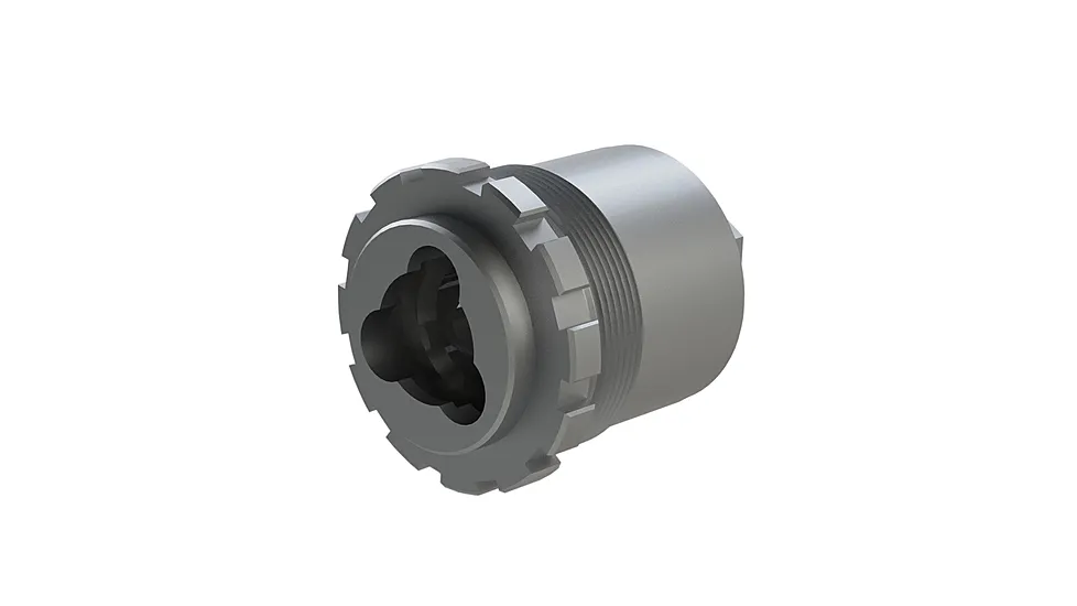 Yankee Hill 2045 3-Lug Adapter Assembly 1-3/8"-24 Tpi Aluminum/Stainless Steel