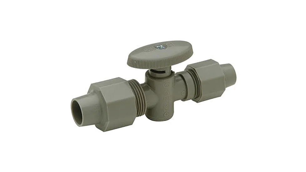 Zurn QV411 Qicktite Unassembled Straight Stop Valve 1/2in.MPT x 1/2in.MPT