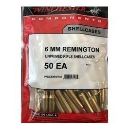 Winchester 6mm Remington Unprimed Rifle Brass 50cnt-WSC6MMRU