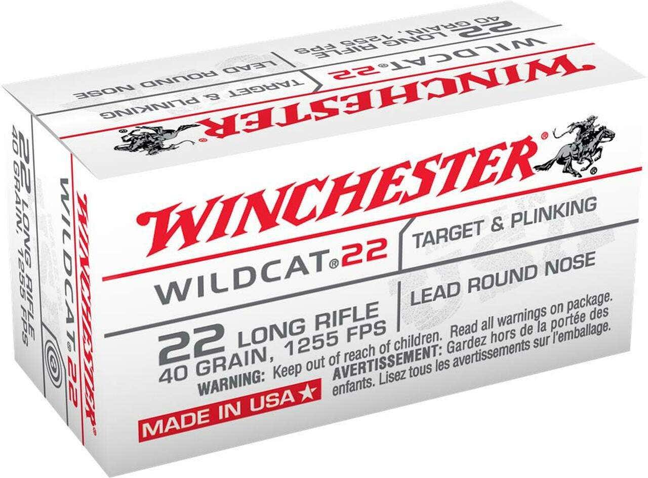 Winchester Ammo USA Wildcat 22lr 40gr LRN 100 x 50rd boxes (1 case of 5000 total rounds)