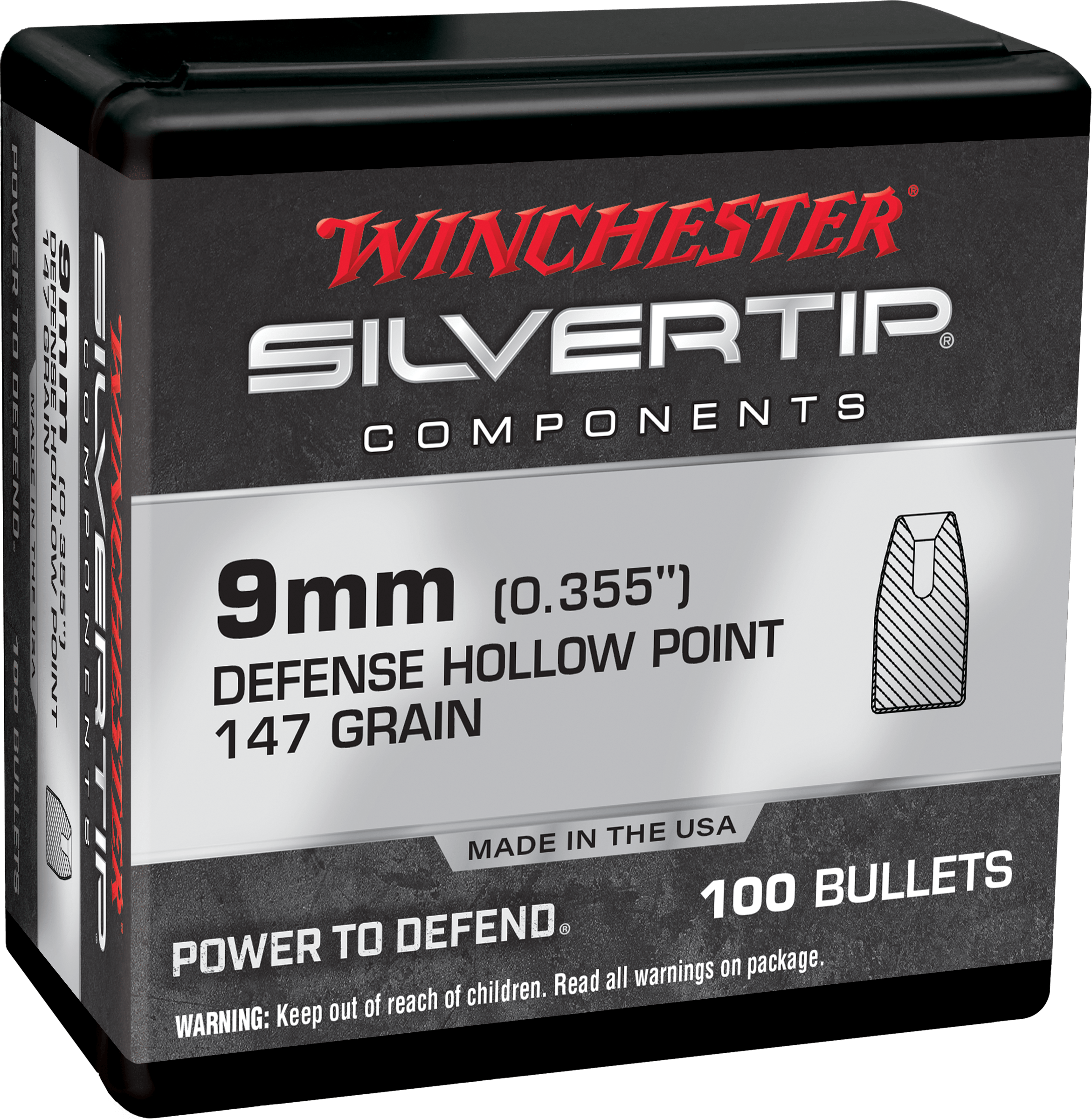 Winchester Ammo Centerfire Handgun, Win Wb9st147x  Bul 9mm   147 Sthp        100/10