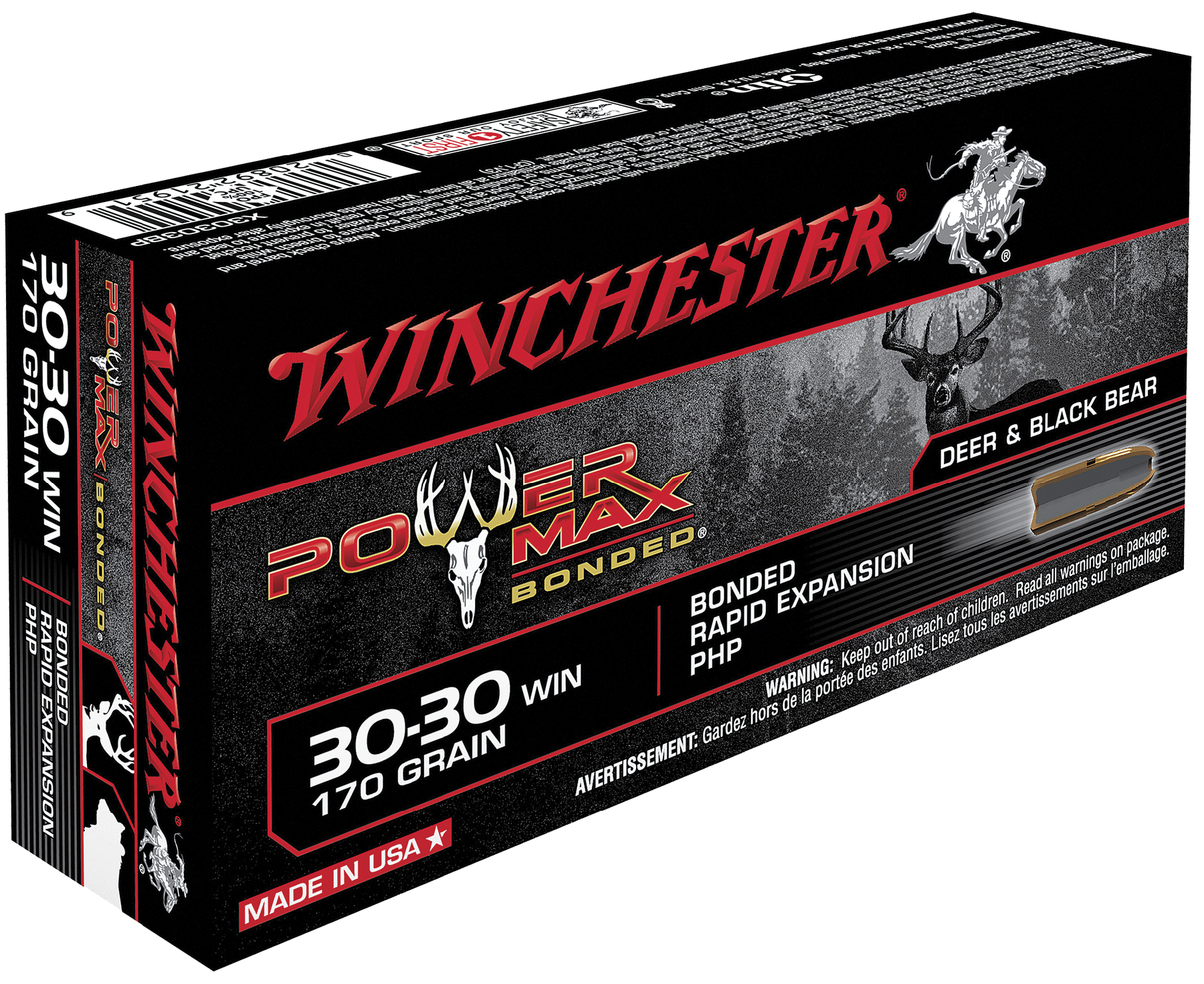 Winchester Ammo Power Max Bonded, Win X30303bp      3030    170pmb             20/10