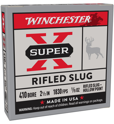 Winchester X41RS5 SuperX Rifled Slug HP 410 Gauge 2.5 15 oz 5 Rounds