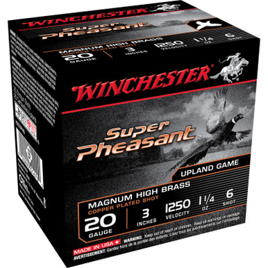 Winchester X203PH6 Super Pheasant HV HB 20 Gauge 3" 1 1/4 oz 6 Shot 25 Rounds