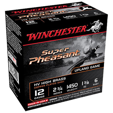 Winchester X12PHV6 Super Pheasant HV 12 Gauge 2.75" 1 3/8 oz 6 Shot 25 Rounds