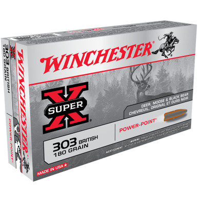 Winchester X303B1 Super-X 303 British 180 GR Power Point 20 Rounds
