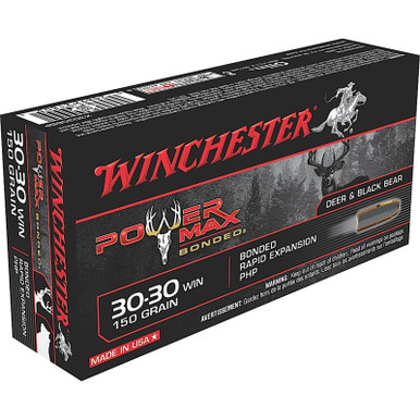 Winchester X30306BP Power Max Bonded 30-30 150 GR Protected Hollow Point 20 Rounds