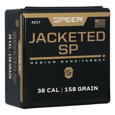 Speer Jacketed Handgun 4217 .357 Cal 158 gr Jacketed Soft Point Bullets-100cnt