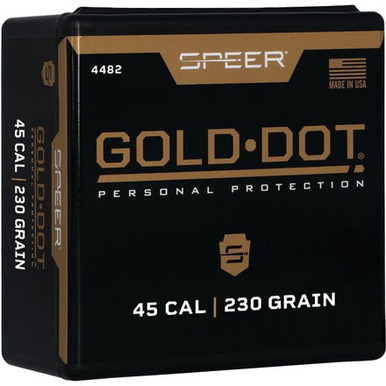 Speer Gold Dot SBR Protection 4482 .45 Cal 230 gr Hollow Point Bullets-100cnt