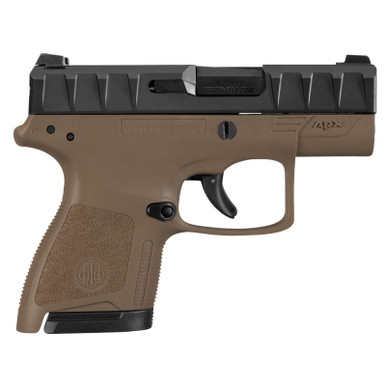 Beretta APX Carry 9mm 3.07" Barrel Black Slide Flat Dark Earth 6rd / 8rd