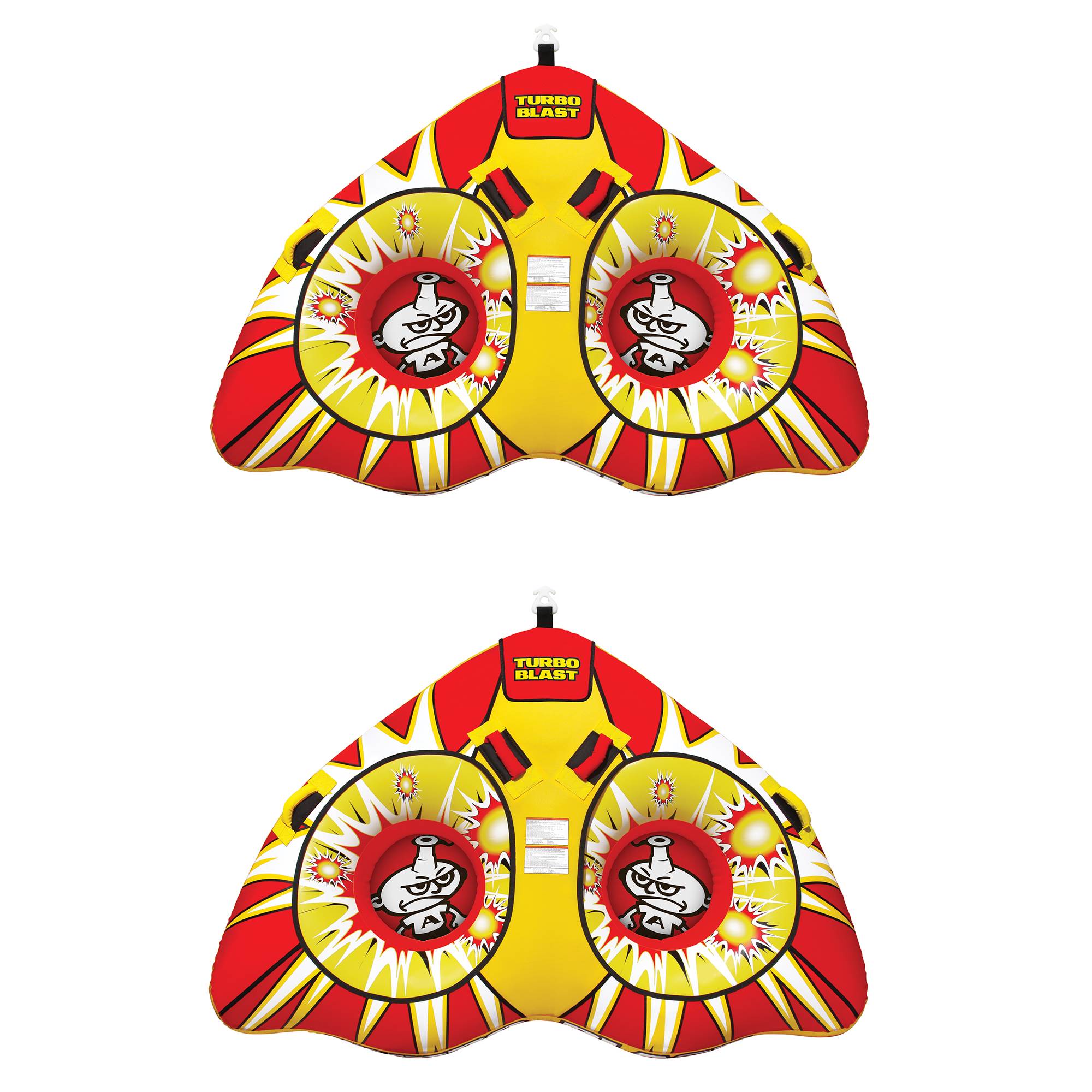 AIRHEAD Turbo Blast Inflatable Double Rider Towable Lake Boat Tube (2 Pack)
