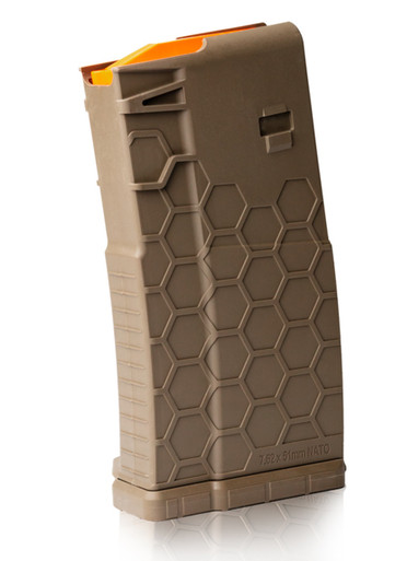Hexmag HX1020SR25FDE AR-10 .308 Winchester 10Rnd Flat Dark Earth PolyHex2 Composite Magazine