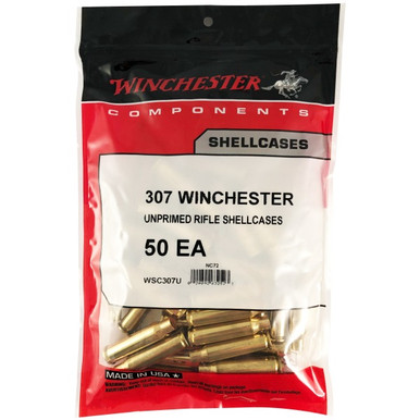 Winchester .307 Winchester Unprimed Rifle Brass 50cnt-WSC307U