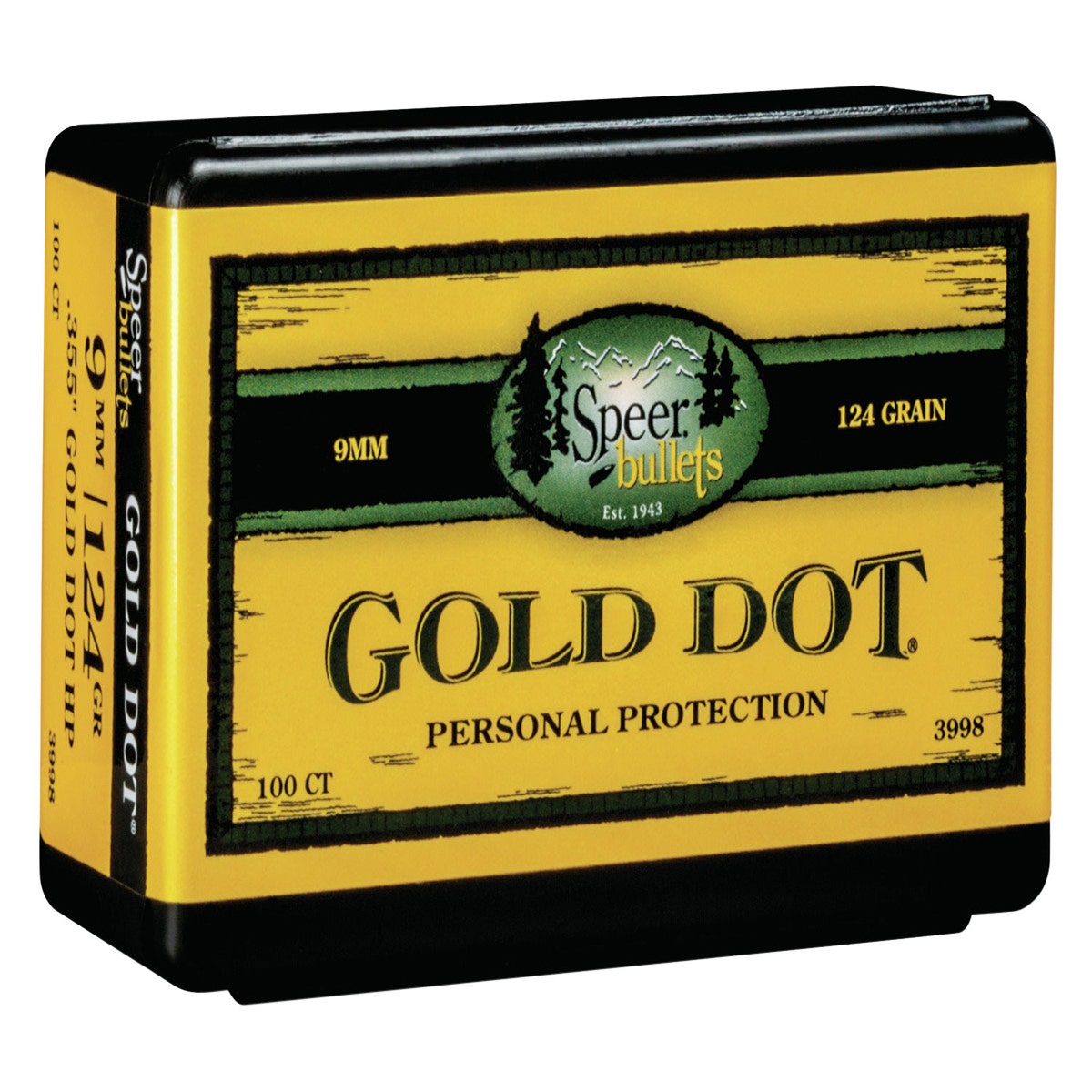 Speer Gold Dot 9mm 124 Gr HP 100/Box