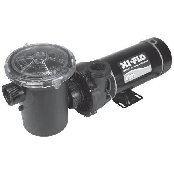 Waterway - Hi-Flo Side Discharge 48-Frame 1-1/2HP Dual-Speed Above Ground Pump with 3' Nema Cord, 115V