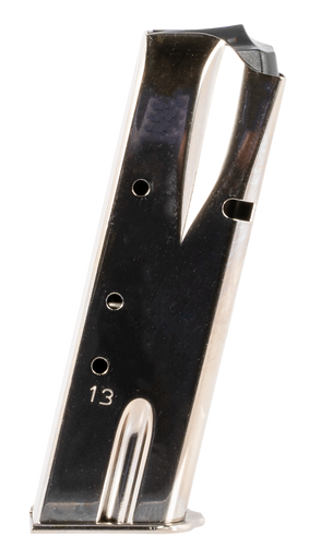 MEC-GAR MGBRHP13N Browning Hi-Power 9mm Luger 13Rnd Nickel Finish Magazine