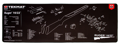 TekMat Ruger 10/22 Parts Diagram 15"x44" Ultra Premium Cleaning Mat